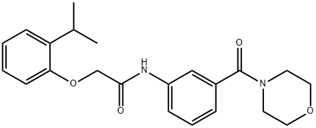 2-(2-isopropylphenoxy)-N-[3-(4-morpholinylcarbonyl)phenyl]acetamide Struktur