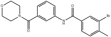 3-bromo-4-methyl-N-[3-(4-morpholinylcarbonyl)phenyl]benzamide Struktur