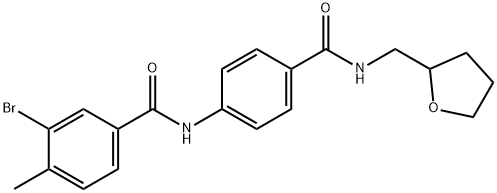 3-bromo-4-methyl-N-(4-{[(tetrahydro-2-furanylmethyl)amino]carbonyl}phenyl)benzamide Struktur