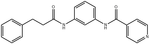 N-{3-[(3-phenylpropanoyl)amino]phenyl}isonicotinamide Struktur