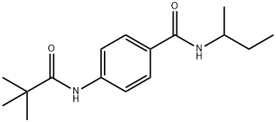 N-(sec-butyl)-4-[(2,2-dimethylpropanoyl)amino]benzamide Struktur