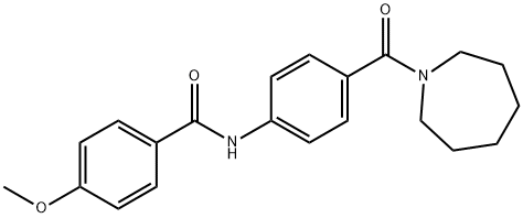 N-[4-(1-azepanylcarbonyl)phenyl]-4-methoxybenzamide Struktur