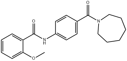 N-[4-(1-azepanylcarbonyl)phenyl]-2-methoxybenzamide Struktur