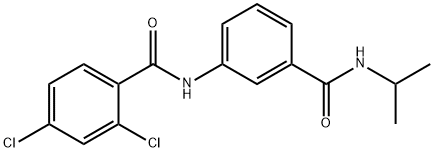 2,4-dichloro-N-{3-[(isopropylamino)carbonyl]phenyl}benzamide Struktur