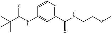 3-[(2,2-dimethylpropanoyl)amino]-N-(2-methoxyethyl)benzamide Struktur