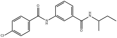 N-(sec-butyl)-3-[(4-chlorobenzoyl)amino]benzamide Struktur