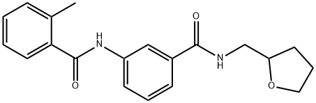 2-methyl-N-(3-{[(tetrahydro-2-furanylmethyl)amino]carbonyl}phenyl)benzamide Struktur