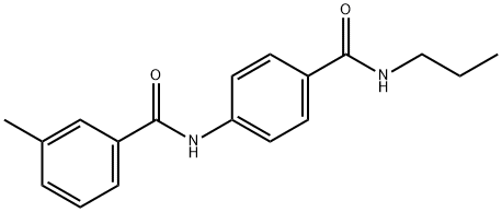 3-methyl-N-{4-[(propylamino)carbonyl]phenyl}benzamide Struktur