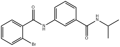 2-bromo-N-{3-[(isopropylamino)carbonyl]phenyl}benzamide Struktur