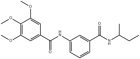 N-{3-[(sec-butylamino)carbonyl]phenyl}-3,4,5-trimethoxybenzamide Struktur