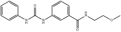 3-[(anilinocarbonyl)amino]-N-(2-methoxyethyl)benzamide Struktur