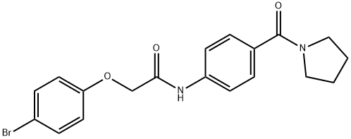 2-(4-bromophenoxy)-N-[4-(1-pyrrolidinylcarbonyl)phenyl]acetamide Struktur