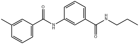 3-methyl-N-{3-[(propylamino)carbonyl]phenyl}benzamide Struktur