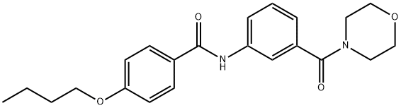 4-butoxy-N-[3-(4-morpholinylcarbonyl)phenyl]benzamide Struktur