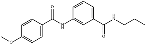 3-[(4-methoxybenzoyl)amino]-N-propylbenzamide Struktur