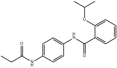 2-isopropoxy-N-[4-(propionylamino)phenyl]benzamide Struktur