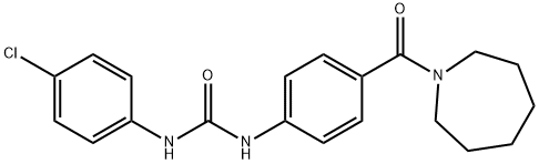 N-[4-(1-azepanylcarbonyl)phenyl]-N'-(4-chlorophenyl)urea Struktur