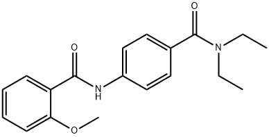 N-{4-[(diethylamino)carbonyl]phenyl}-2-methoxybenzamide Struktur