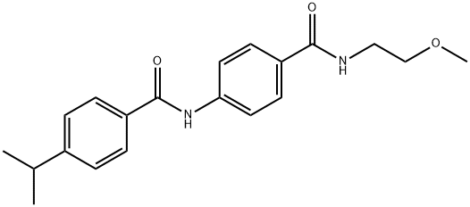 4-isopropyl-N-(4-{[(2-methoxyethyl)amino]carbonyl}phenyl)benzamide Struktur