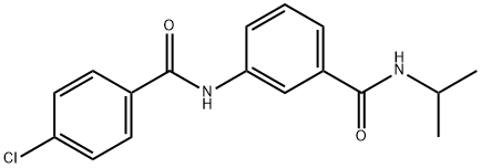 3-[(4-chlorobenzoyl)amino]-N-isopropylbenzamide Struktur