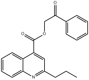 2-oxo-2-phenylethyl 2-propyl-4-quinolinecarboxylate Struktur