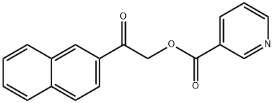 2-(2-naphthyl)-2-oxoethyl nicotinate Struktur