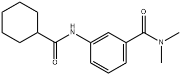 3-[(cyclohexylcarbonyl)amino]-N,N-dimethylbenzamide Struktur