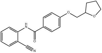 N-(2-cyanophenyl)-4-(tetrahydro-2-furanylmethoxy)benzamide Struktur