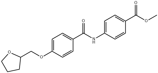 methyl 4-{[4-(tetrahydro-2-furanylmethoxy)benzoyl]amino}benzoate Struktur