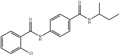 N-{4-[(sec-butylamino)carbonyl]phenyl}-2-chlorobenzamide Struktur