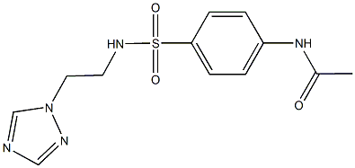 N-[4-({[2-(1H-1,2,4-triazol-1-yl)ethyl]amino}sulfonyl)phenyl]acetamide Struktur