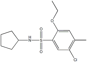 5-chloro-N-cyclopentyl-2-ethoxy-4-methylbenzenesulfonamide Struktur