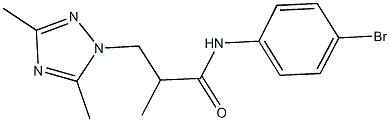 N-(4-bromophenyl)-3-(3,5-dimethyl-1H-1,2,4-triazol-1-yl)-2-methylpropanamide Struktur