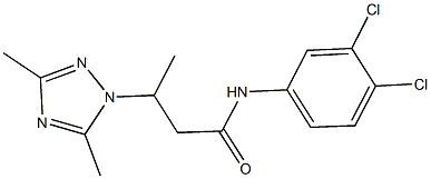 N-(3,4-dichlorophenyl)-3-(3,5-dimethyl-1H-1,2,4-triazol-1-yl)butanamide Struktur