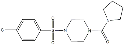 1-[(4-chlorophenyl)sulfonyl]-4-(1-pyrrolidinylcarbonyl)piperazine Struktur