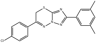 6-(4-chlorophenyl)-2-(3,5-dimethylphenyl)-7H-[1,2,4]triazolo[5,1-b][1,3,4]thiadiazine Struktur