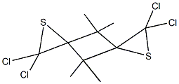 2,2,7,7-tetrachloro-4,4,8,8-tetramethyl-1,6-dithiadispiro[2.1.2.1]octane Struktur