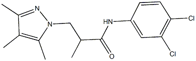 N-(3,4-dichlorophenyl)-2-methyl-3-(3,4,5-trimethyl-1H-pyrazol-1-yl)propanamide Struktur