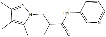 2-methyl-N-(3-pyridinyl)-3-(3,4,5-trimethyl-1H-pyrazol-1-yl)propanamide Struktur