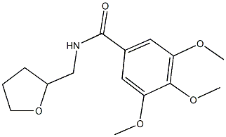 3,4,5-trimethoxy-N-(tetrahydro-2-furanylmethyl)benzamide Struktur