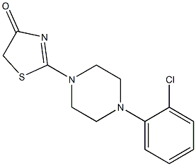 2-[4-(2-chlorophenyl)-1-piperazinyl]-1,3-thiazol-4(5H)-one Struktur