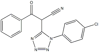 2-[1-(4-chlorophenyl)-1H-tetraazol-5-yl]-3-oxo-3-phenylpropanenitrile Struktur