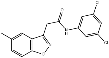 N-(3,5-dichlorophenyl)-2-(5-methyl-1,2-benzisoxazol-3-yl)acetamide Struktur