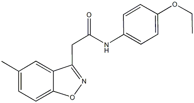 N-(4-ethoxyphenyl)-2-(5-methyl-1,2-benzisoxazol-3-yl)acetamide Struktur