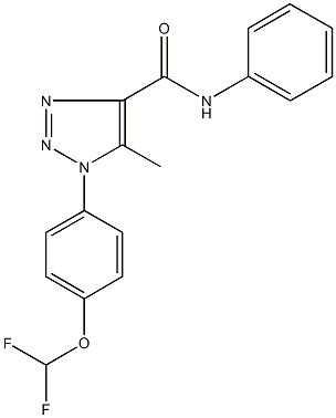 1-[4-(difluoromethoxy)phenyl]-5-methyl-N-phenyl-1H-1,2,3-triazole-4-carboxamide Struktur