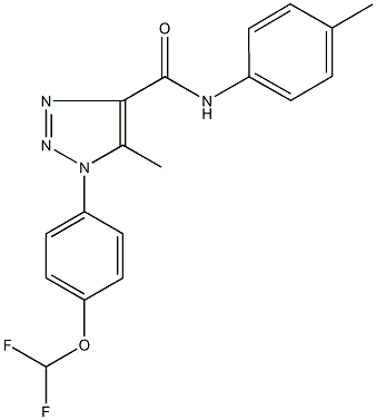 1-[4-(difluoromethoxy)phenyl]-5-methyl-N-(4-methylphenyl)-1H-1,2,3-triazole-4-carboxamide Struktur