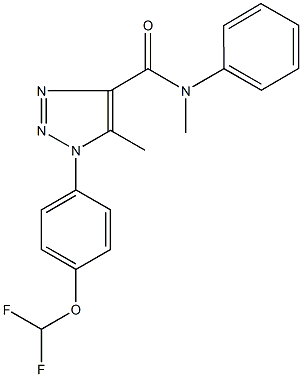 1-[4-(difluoromethoxy)phenyl]-N,5-dimethyl-N-phenyl-1H-1,2,3-triazole-4-carboxamide Struktur