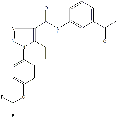 N-(3-acetylphenyl)-1-[4-(difluoromethoxy)phenyl]-5-ethyl-1H-1,2,3-triazole-4-carboxamide Struktur