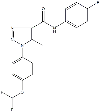 1-[4-(difluoromethoxy)phenyl]-N-(4-fluorophenyl)-5-methyl-1H-1,2,3-triazole-4-carboxamide Struktur