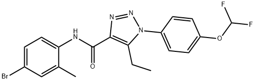 N-(4-bromo-2-methylphenyl)-1-[4-(difluoromethoxy)phenyl]-5-ethyl-1H-1,2,3-triazole-4-carboxamide Struktur